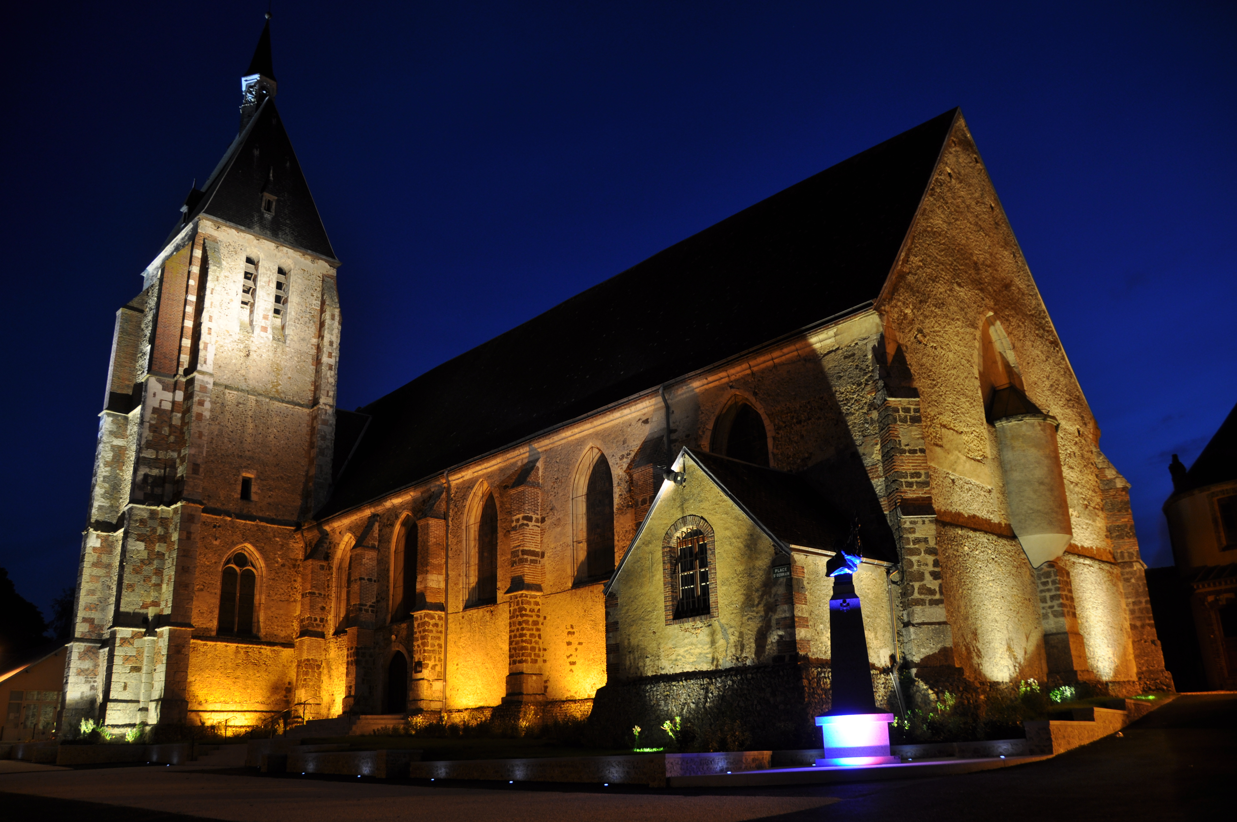 Illumination nocturne église de digny